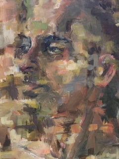Untitled, Figurative Art , man contemporary Mixed Media 24" x 36" by Michele