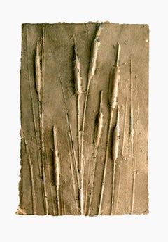 Michele Brody, Nature in Absentia: Cattails In Relief, Handmade Cast Paper