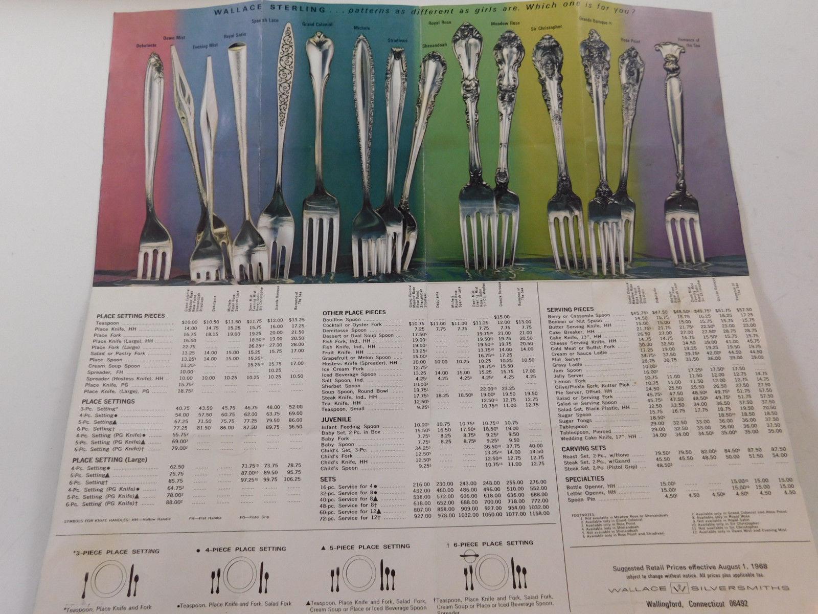 Mid-20th Century Michele by Wallace Sterling Silver Flatware Set for 6 Service 30 Pieces For Sale