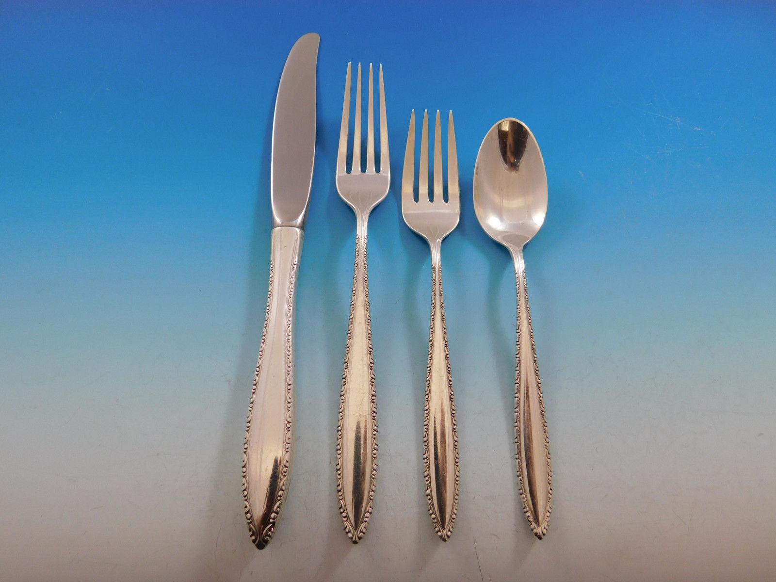 Michele by Wallace Sterling Silver Flatware Set for 6 Service 30 Pieces For Sale 1
