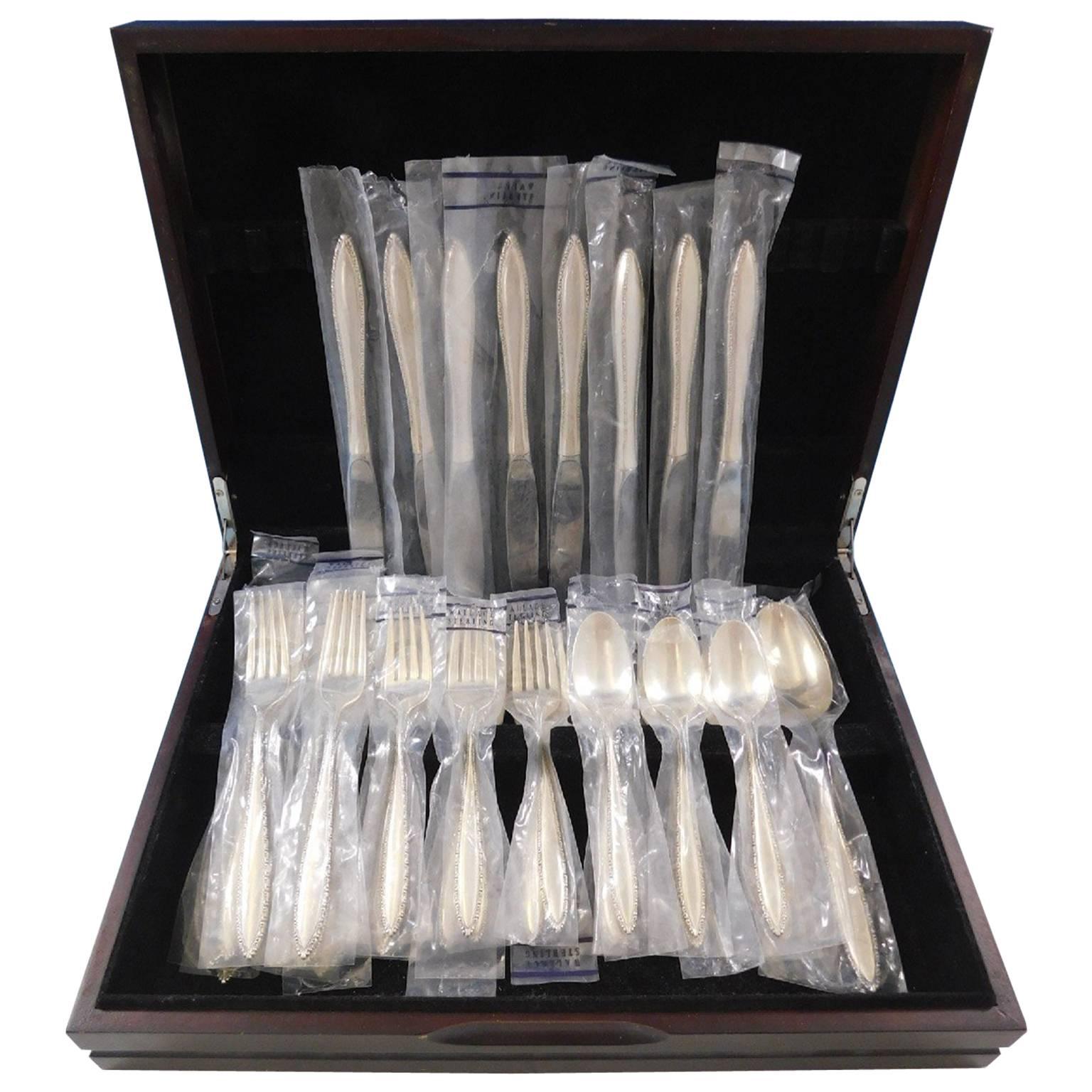 Michele by Wallace Sterling Silver Flatware Set Service 33 Pieces New Unused