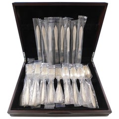 Used Michele by Wallace Sterling Silver Flatware Set Service 33 Pieces New Unused