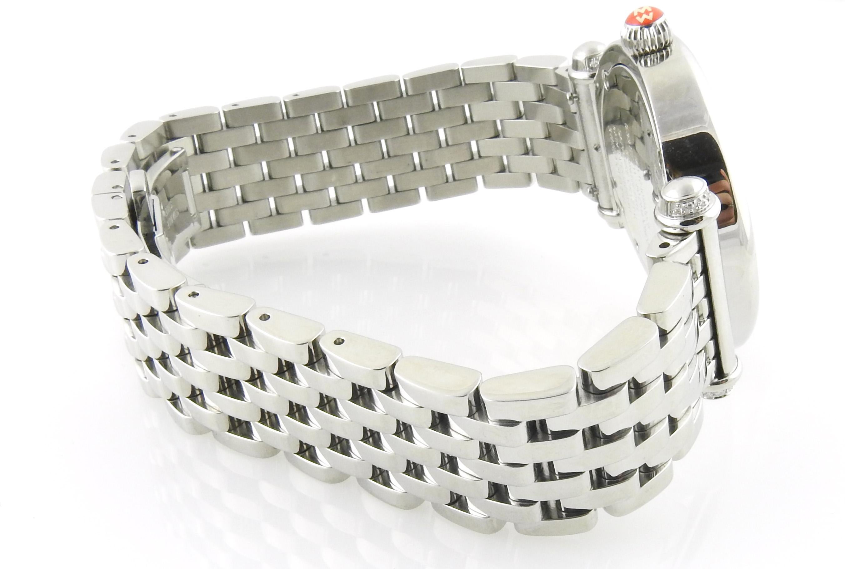 Michele Caber Diamond MOP Edelstahl Perlmutt Damenuhr MW16A01H6 1