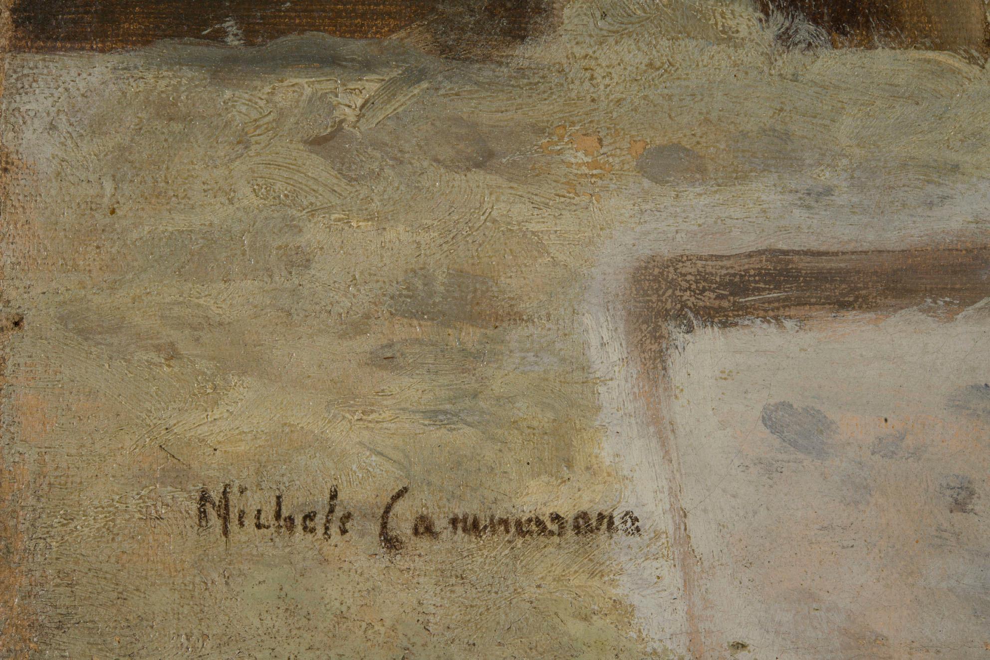 19th Century Signed Italian Military Painting Michele Cammarano For Sale 2