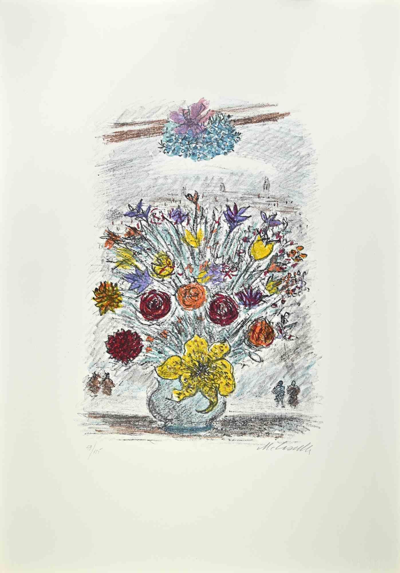 Scilla is an artwork realized in 1979, by the Italian Artist Michele Cascella.

Colored lithograph on paper of the Portfolio "Landscape", 1979, with six original lithograph and the poems of Franco Simongini titled "Twenty Landscapes 1953-1960"