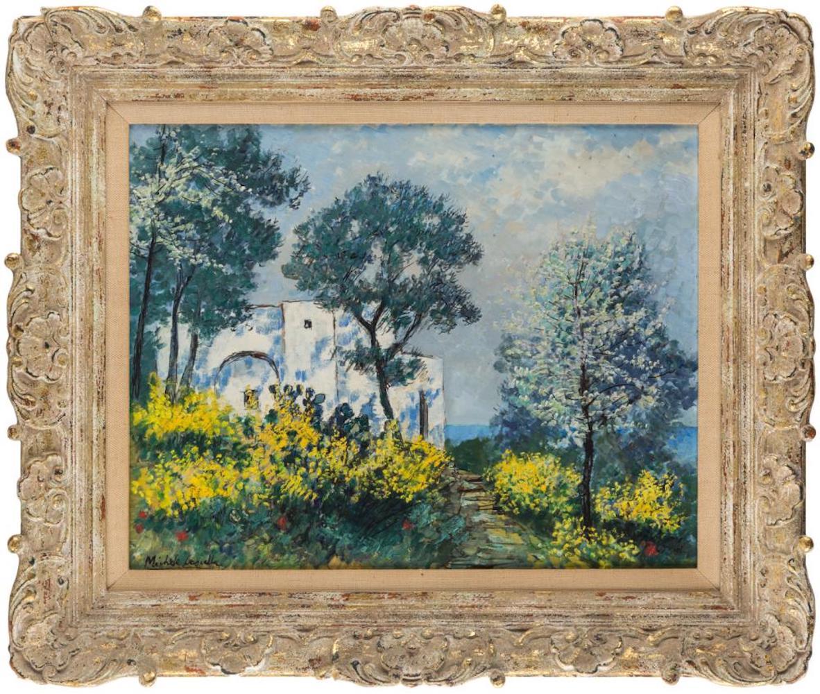 Michele Cascella (Italian 1892-1989) 
House in Italy, 
Oil on canvas 
Measures: 56 x 71.5 cm (22 x 28 1/8 in.) 
signed lower left. 

Provenance: Sotheby's, New York, October 7, 2008, Lot 191, sold for $12,000.