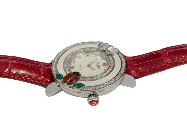 Michele Cloette Ladybug Limited Edition Watch MW20D34J6025 For