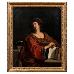 Michele Cortazzo 'Italy, 19th C.' Oil on Canvas, After Guercino's 1651 Samian Si