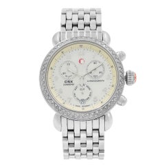 Michele CSX-36 Day Date Steel Diamond MOP Arabic Dial Quartz Watch MWW03M000001