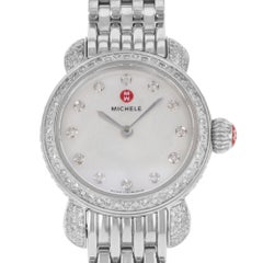 Michele CSX Petite MOP Steel Diamond 1.10cttw Quartz Ladies Watch MWW03A000230