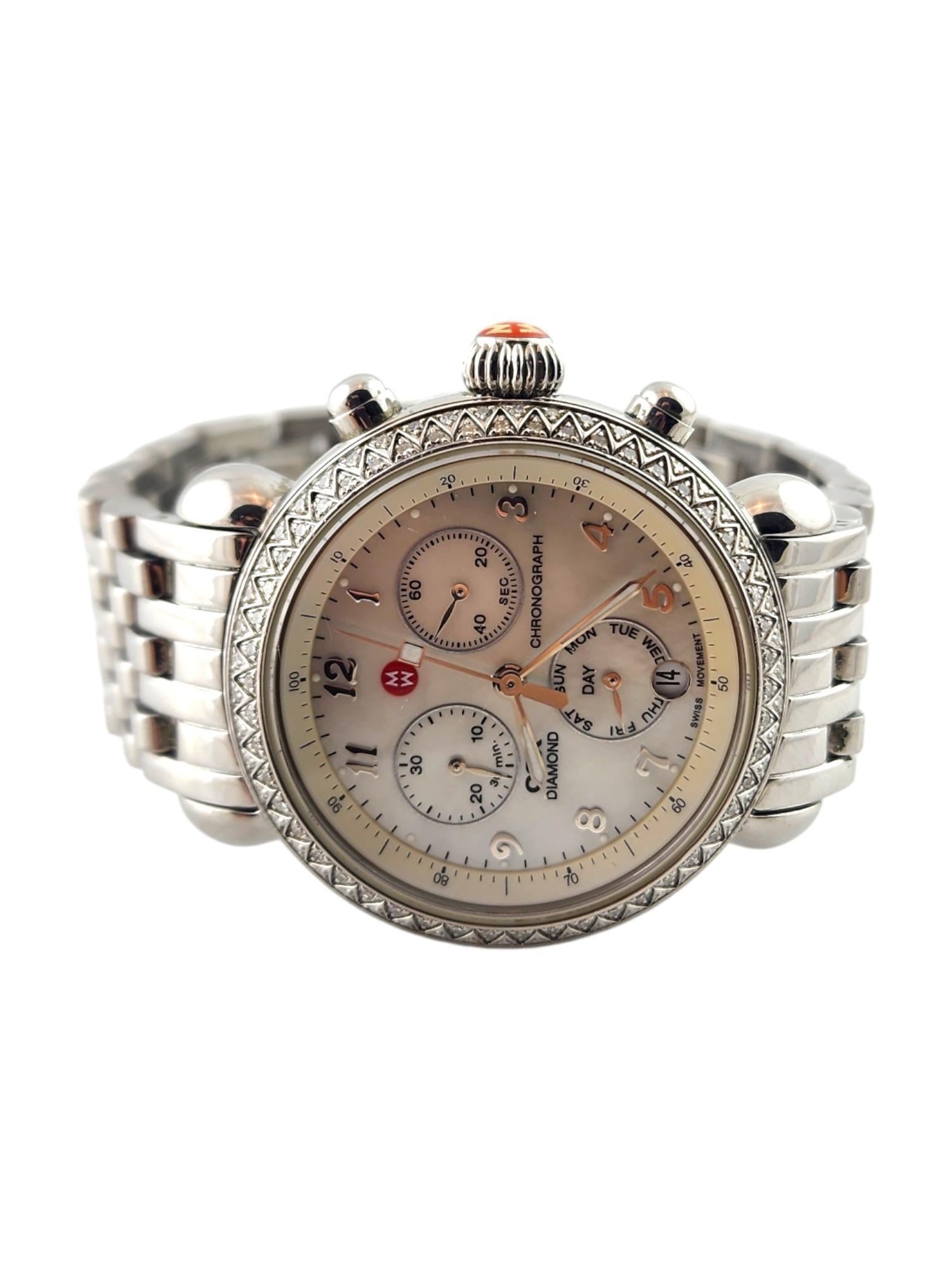 Michele CSX33 Diamond Ladies Watch MW03M01A1025 MOP Dial #18477 In Good Condition For Sale In Washington Depot, CT