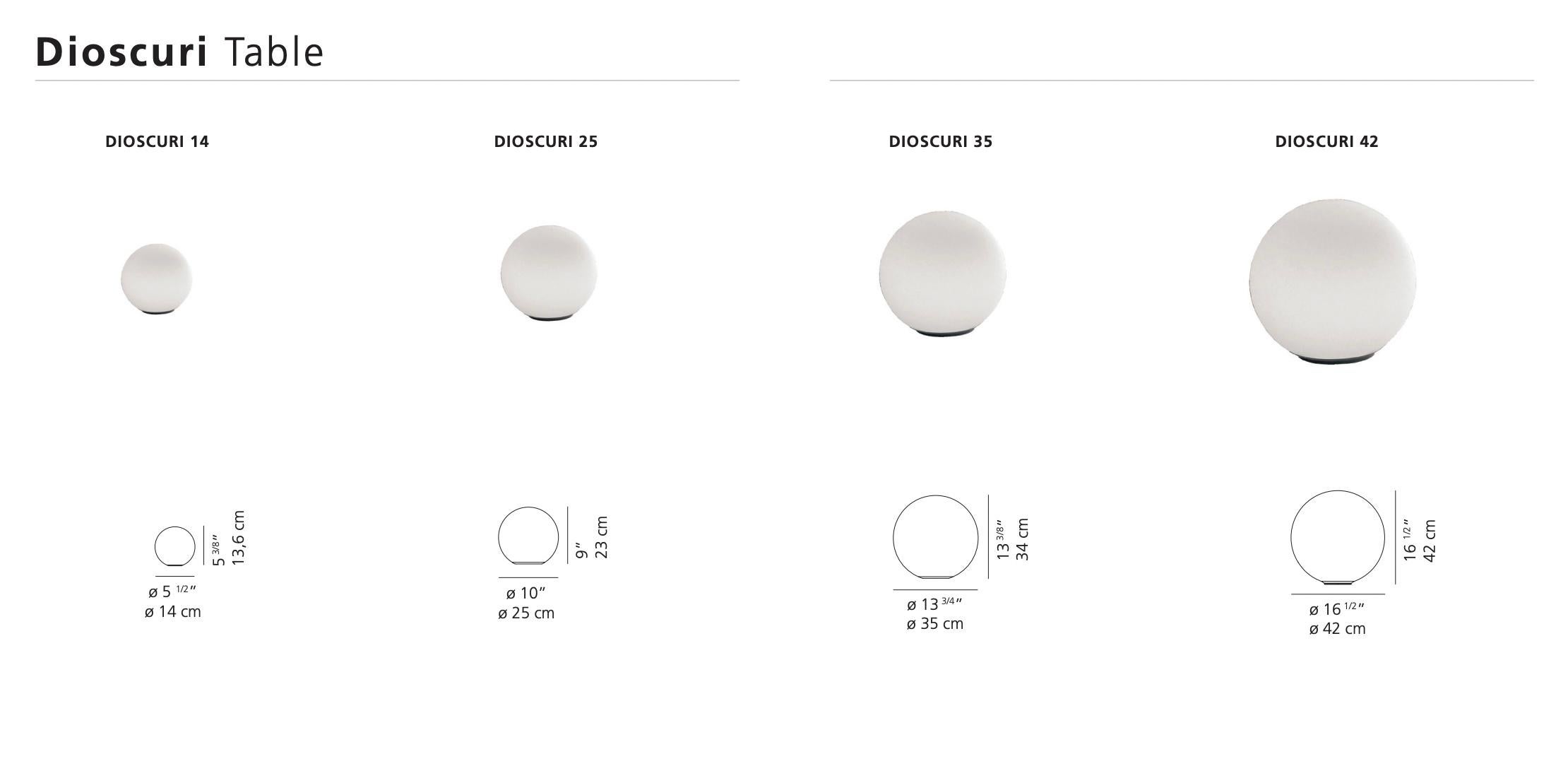 Acier Lampe de table 'Dioscuri 25' de Michele De Lucchi pour Artemide en vente