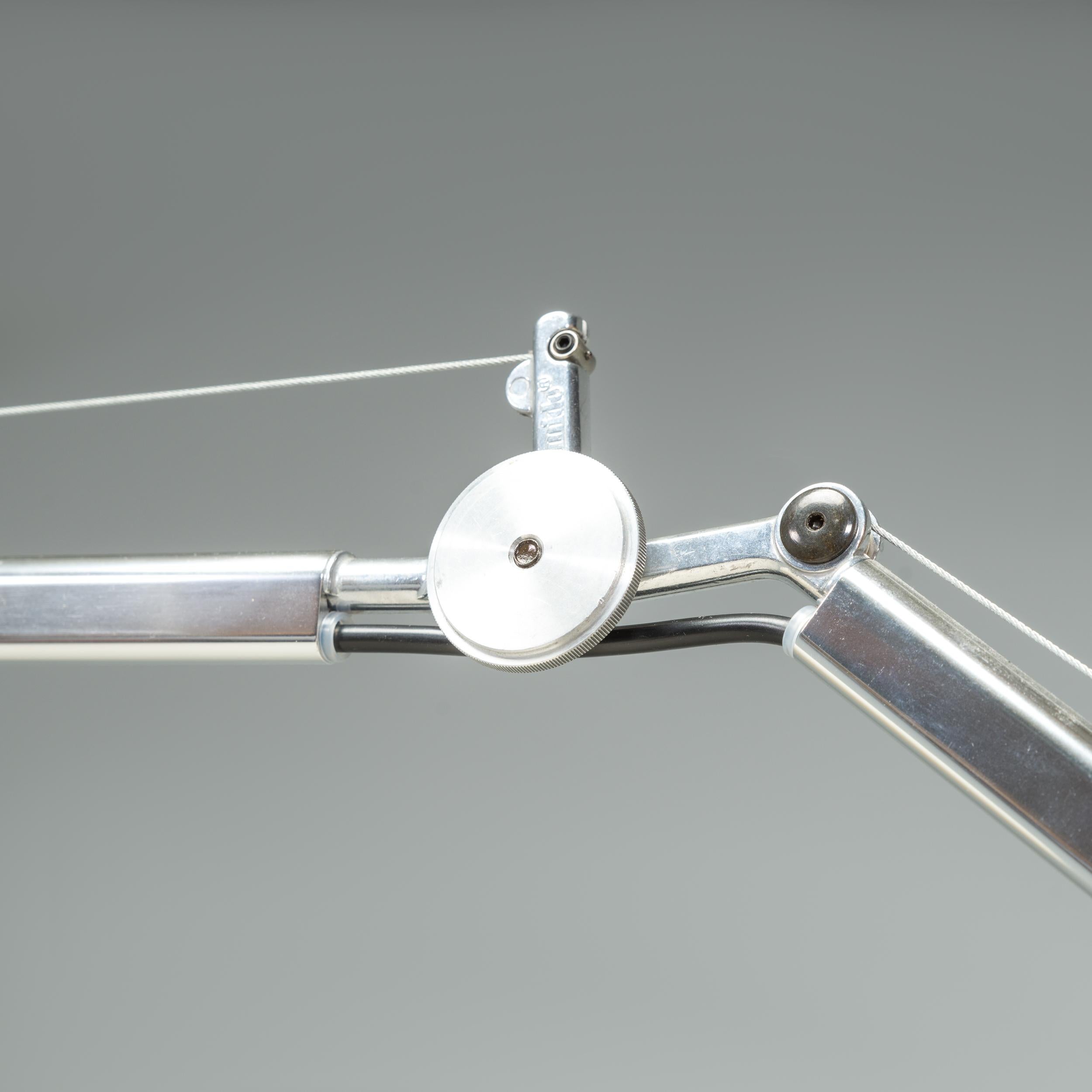 Michele De Lucchi for Artemide Tolomeo Mega Silver and Cream Floor Lamp 8