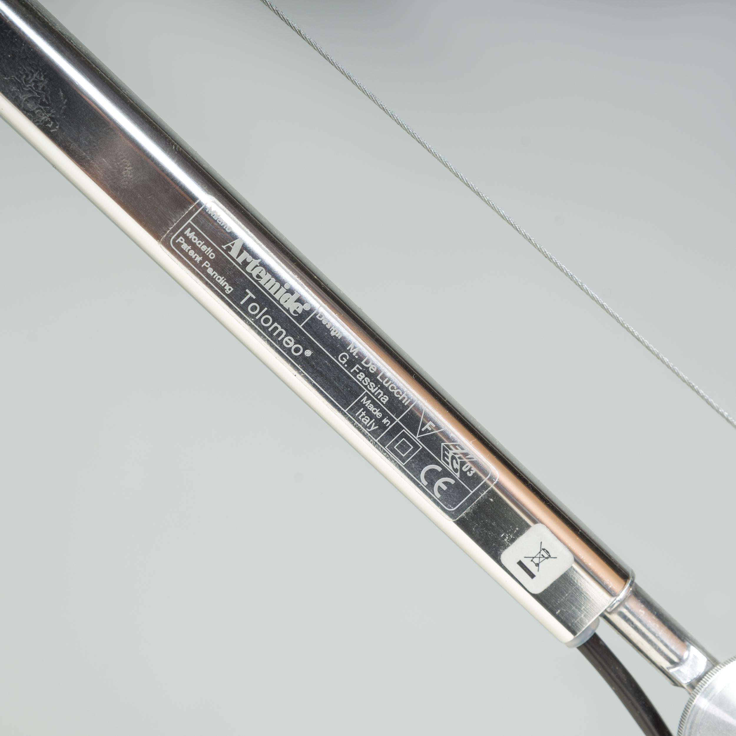 Michele De Lucchi for Artemide Tolomeo Mega Silver and Cream Floor Lamp 3