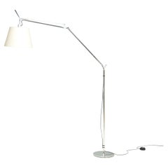 Michele De Lucchi for Artemide Tolomeo Mega Silver and Cream Floor Lamp