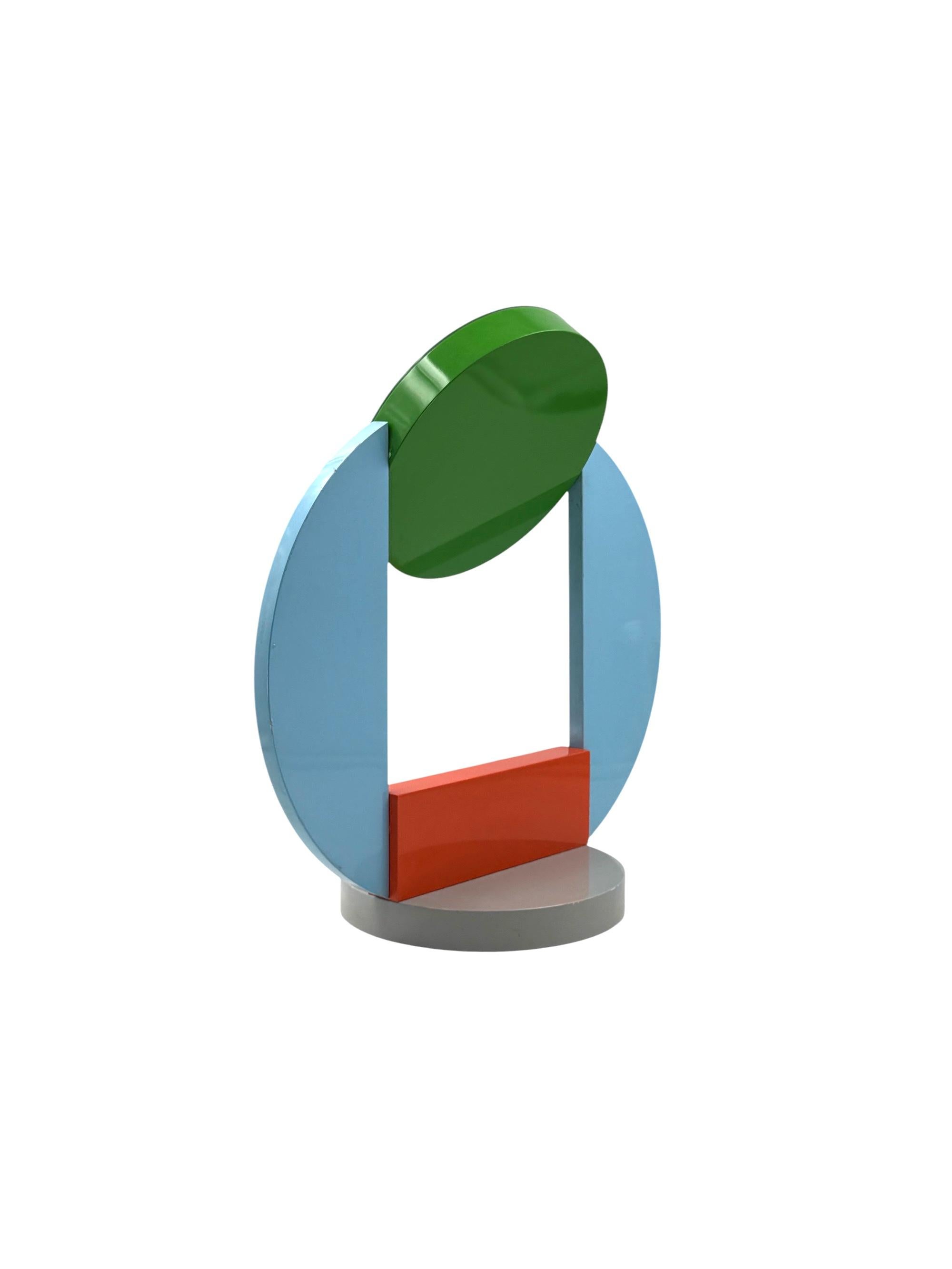 Michele De Lucchi, postmodern table mirror / vanity, Memphis Italy 1980s For Sale 4