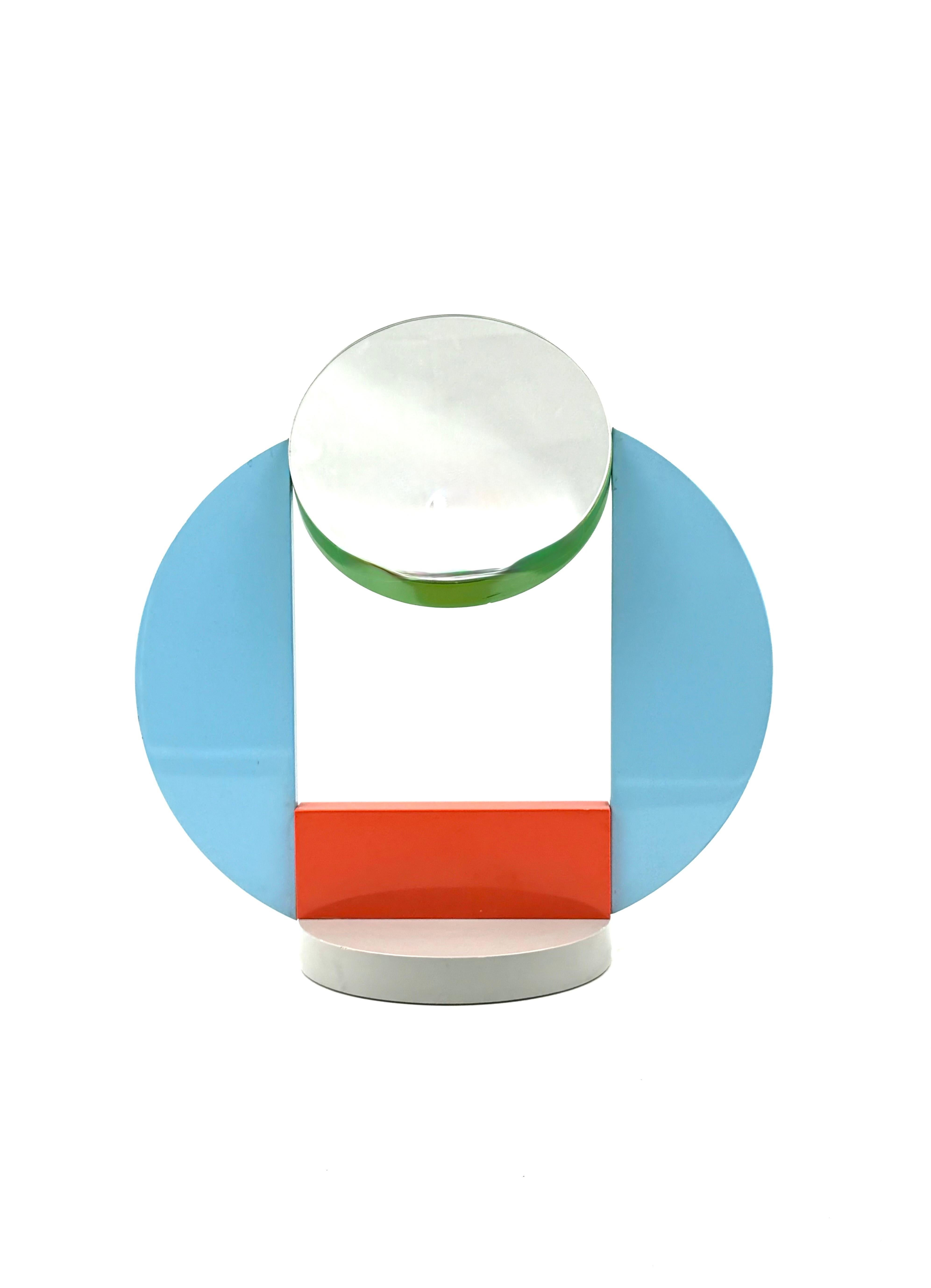 Michele De Lucchi, postmodern table mirror / vanity, Memphis Italy 1980s In Excellent Condition For Sale In Firenze, IT