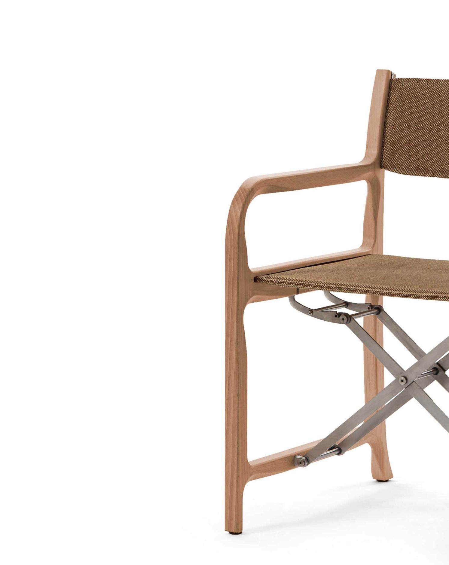 XXIe siècle et contemporain Chaise Pavillon Project unique en bois massif de Michele De Lucchi pour Cassina en vente
