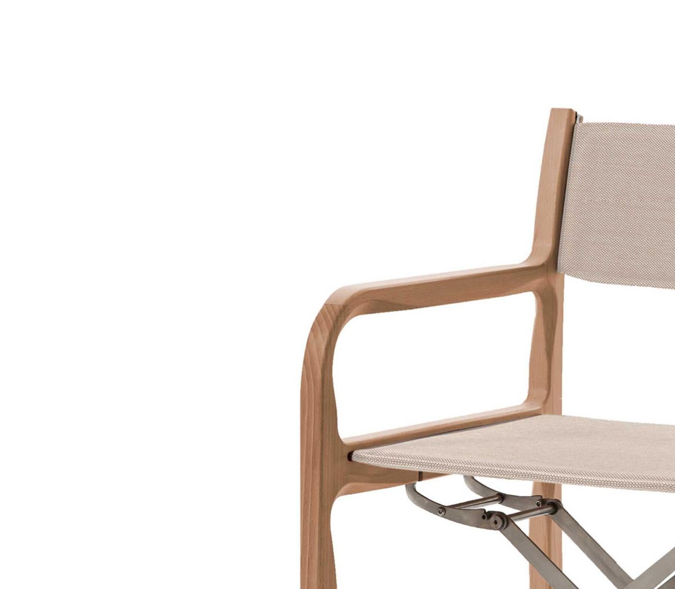 Textile Chaise Pavillon Project unique en bois massif de Michele De Lucchi pour Cassina en vente