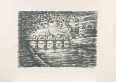 Ansicht von Rom - Lithographie von Michele De Meo - 1990er Jahre