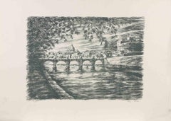 View of Rome - Lithograph by Michele De Meo - 1990s