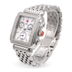 Michele Deco Diamond Bezel Stainless Chronograph Quartz Watch MW06P01A1046
