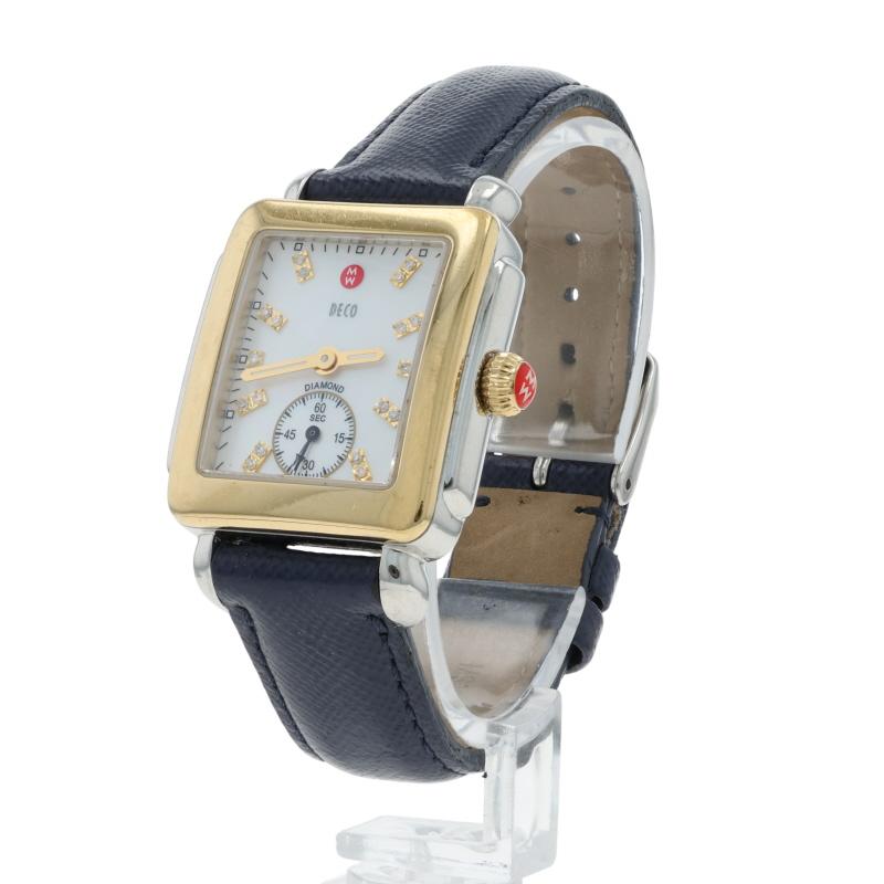 Michele Deco Diamond Damen Armbanduhr MW06V00C9046 Edelstahl Quarz 1 Yr Wnty im Zustand „Hervorragend“ im Angebot in Greensboro, NC