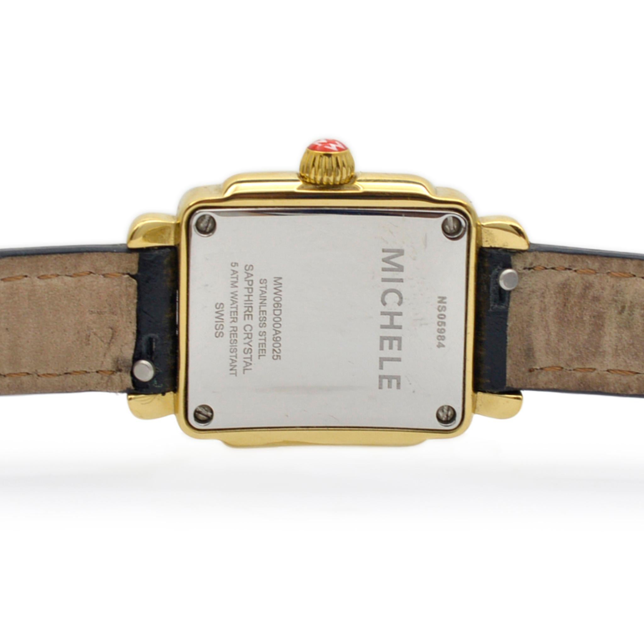 Michele Deco Mini MW06D00A9025 20MM X 24MM Edelstahl Damenuhr im Zustand „Hervorragend“ in Houston, TX