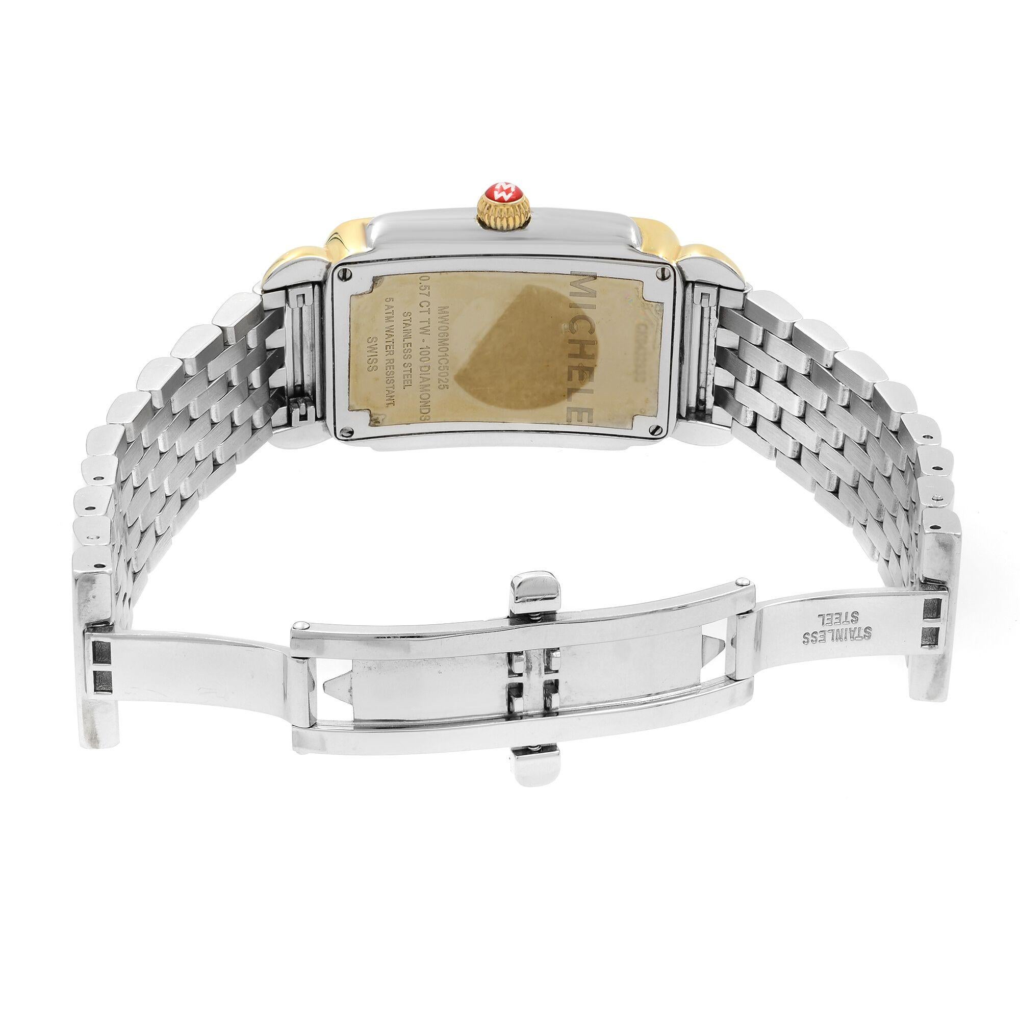 michele deco gold watch