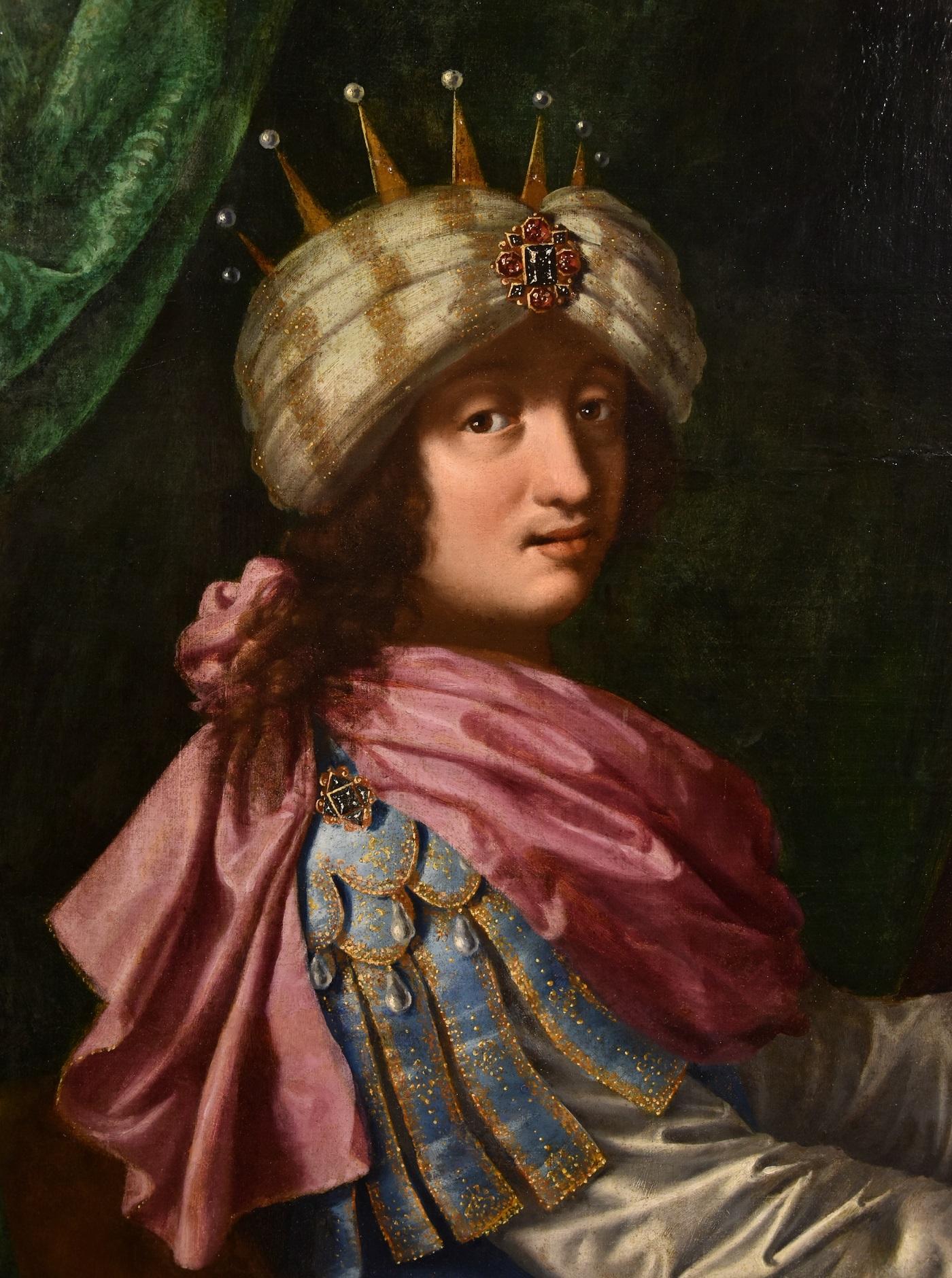 Portrait King Solomon Desubleo Paint Oil on canvas Old master 17th Century Art For Sale 2