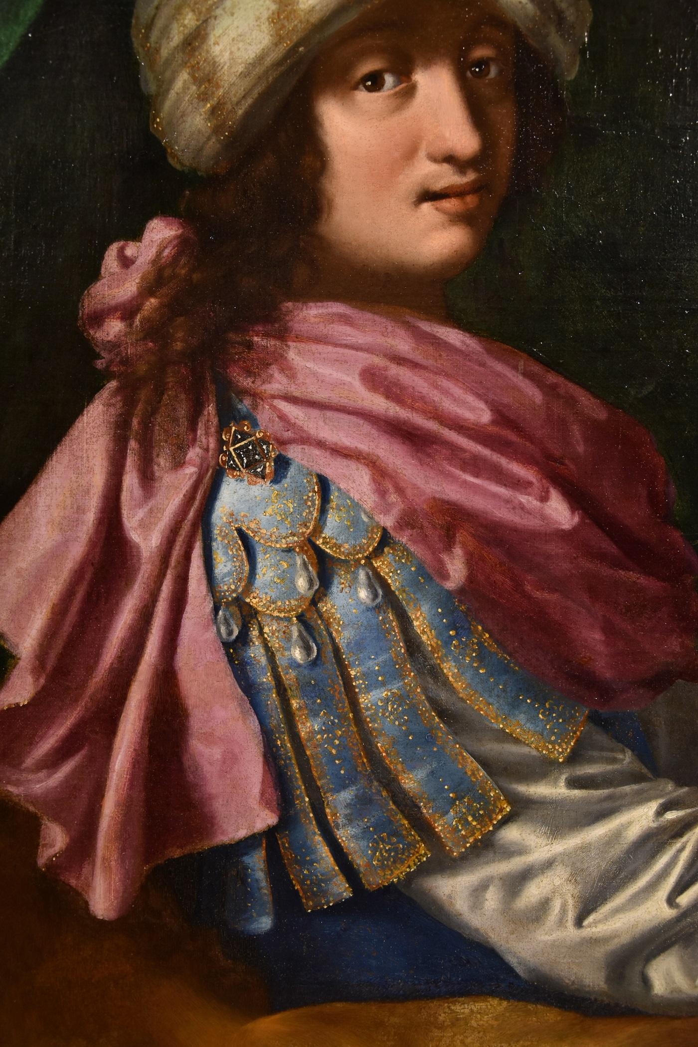 Portrait King Solomon Desubleo Paint Oil on canvas Old master 17th Century Art For Sale 5