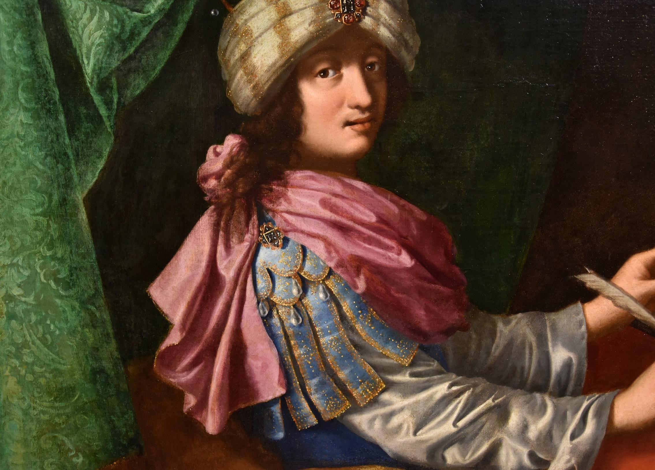Portrait King Solomon Desubleo Paint Oil on canvas Old master 17th Century Art For Sale 1