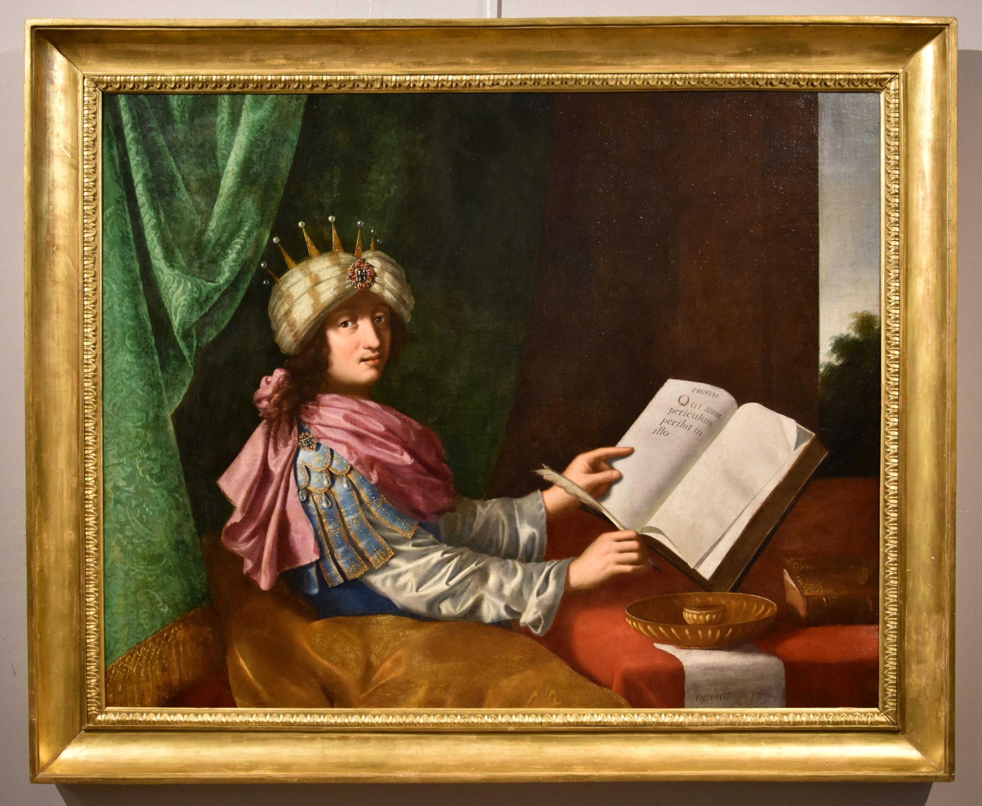 Michele Desubleo (Maubeuge, 1602 - Parma, 1676) Portrait Painting - Portrait King Solomon Desubleo Paint Oil on canvas Old master 17th Century Art
