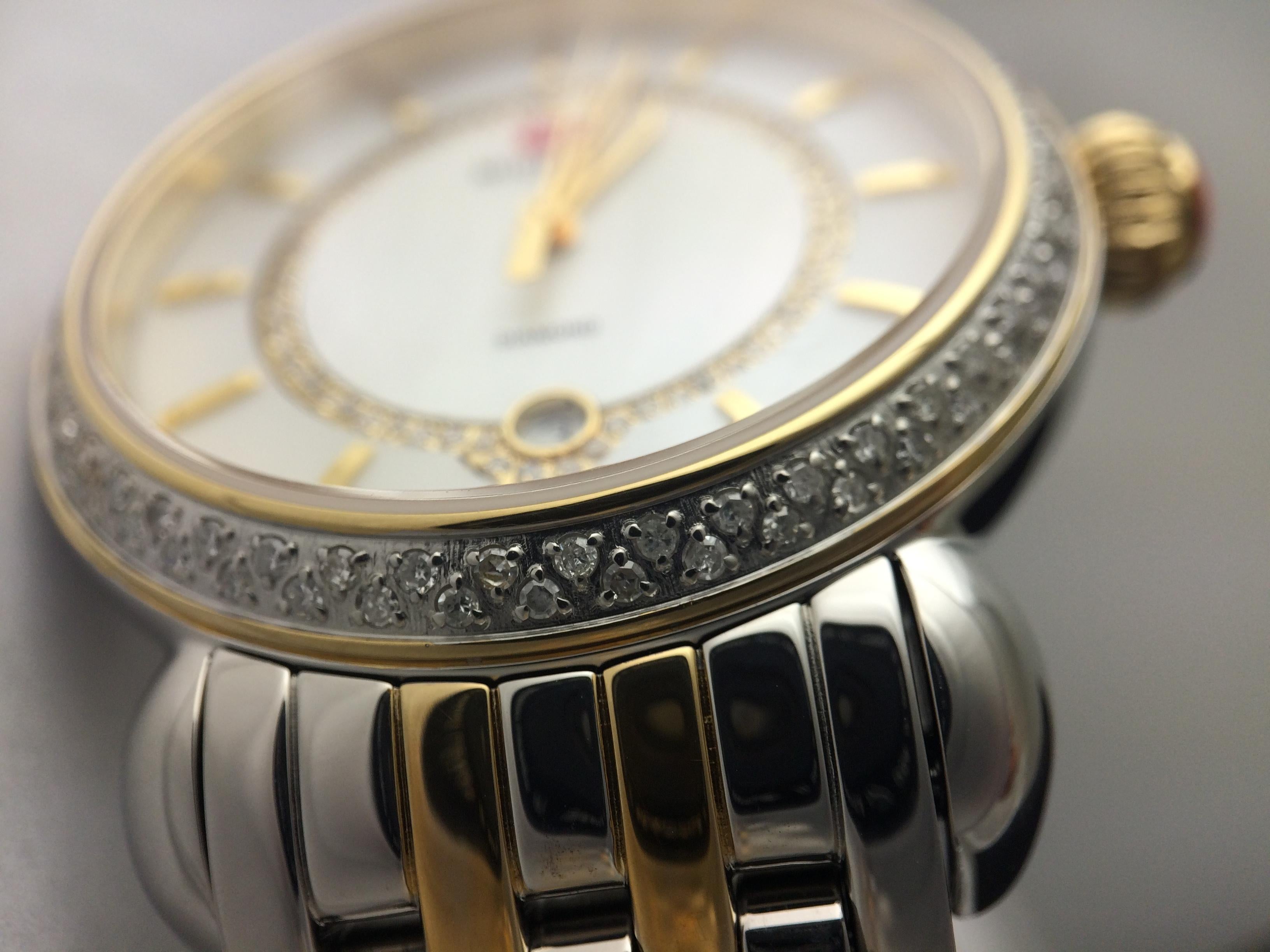 Michele Elegance CSX Steel Mother of Pearl Dial Quartz Ladies Watch MWW03T000042 7