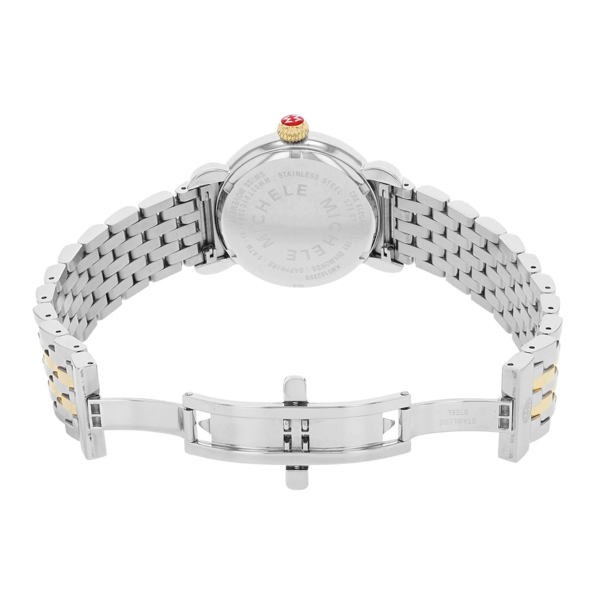 Michele Elegance CSX Steel Mother of Pearl Dial Quartz Ladies Watch MWW03T000042 1