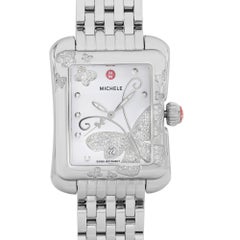 Michele Extreme Butterfly Diamonds Steel White Dial Womens Watch MWW04B000001