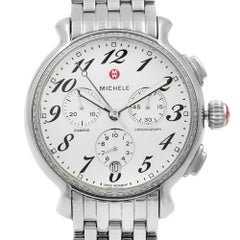 Michele Fluette Chronograph Diamond Steel Quartz Ladies Watch MWW24A000001