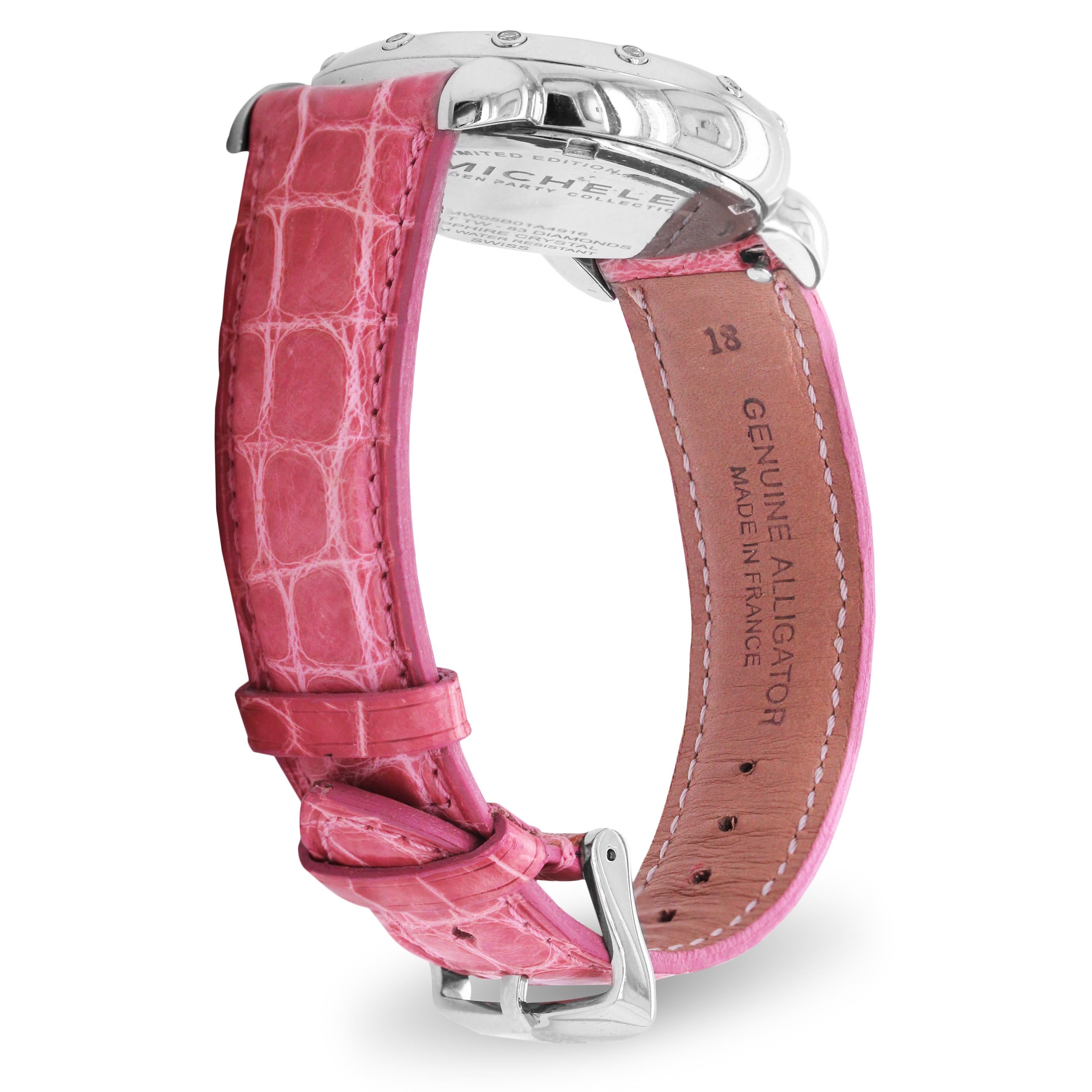 Michele Garden Party Limited Edition Ladies Watch with Alligator Skin Strap 

This incredible watch by Michele is the limited edition from the 