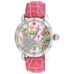 Michele Garden Party Limited Edition Ladies Watch with Alligator Skin Strap