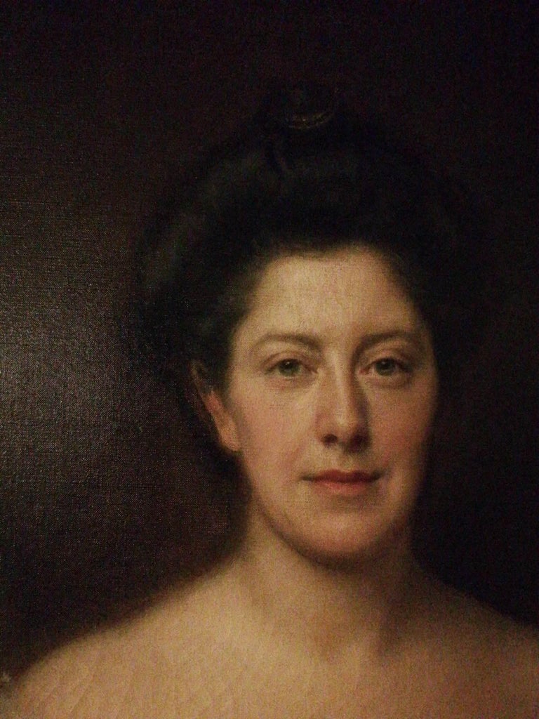 Signed M Gordigiani Female Portrait Painting 1880s oil canvas For Sale 8
