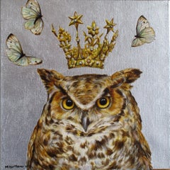 "Gilded" (2024) By Michele Kortbawi Wilk, Oil Painting with Silver Leaf