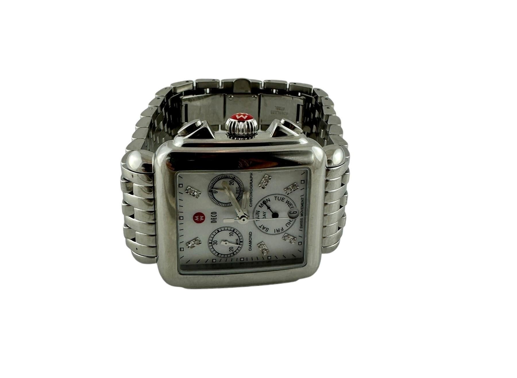 Michele Ladies Deco Diamond Stainless Watch MW06P00A0046 #18686 4