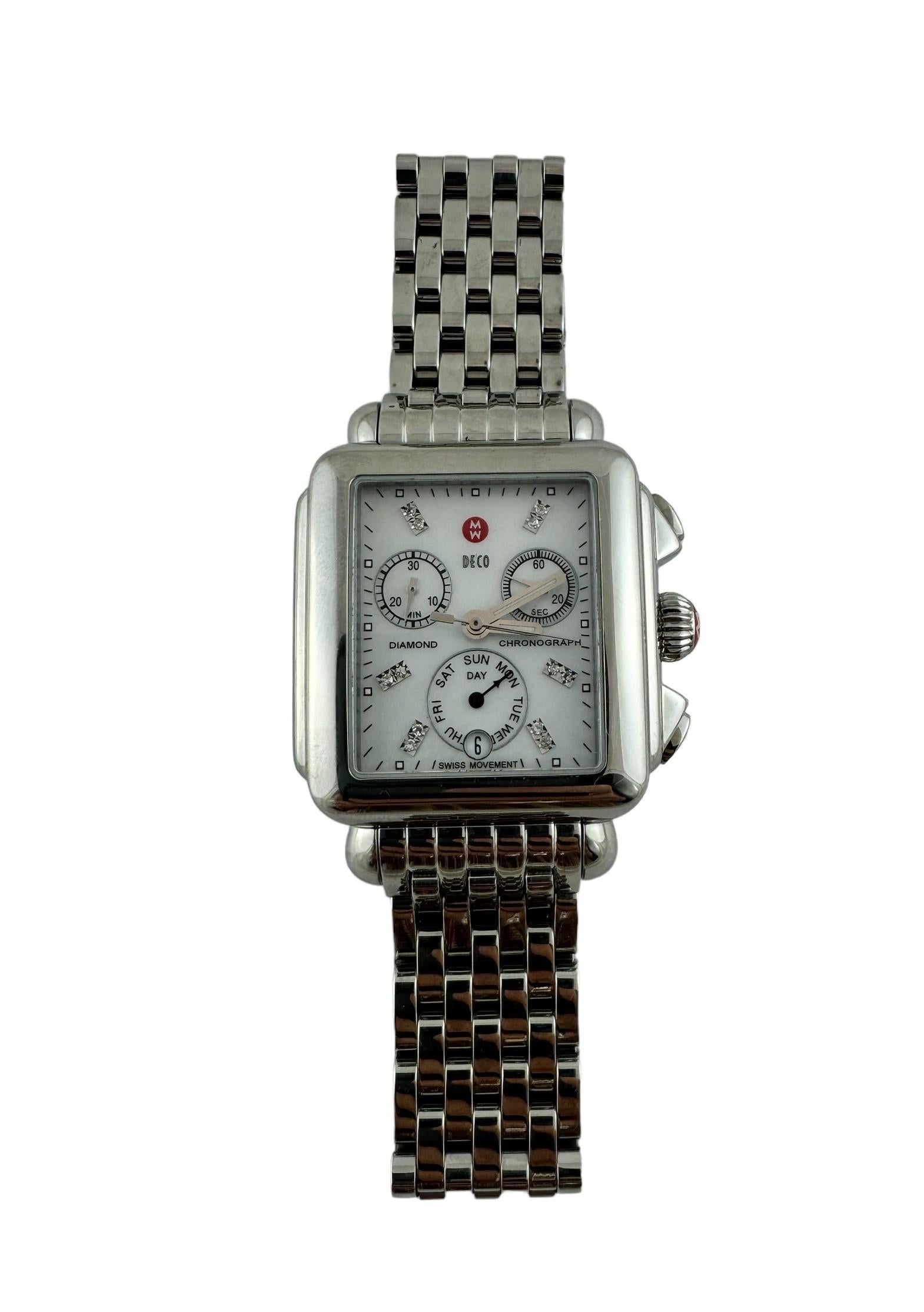 Michele Ladies Deco Diamond Stainless Watch MW06P00A0046 #18686 6