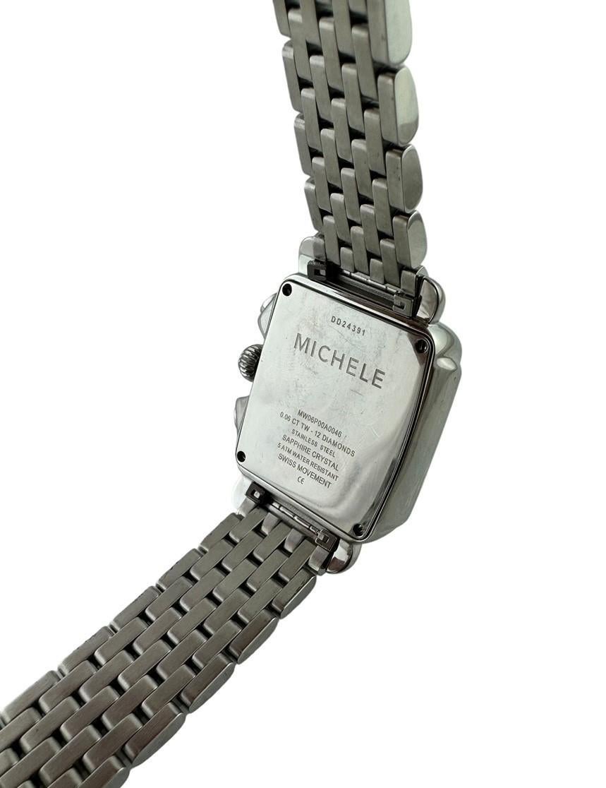 Women's Michele Ladies Deco Diamond Stainless Watch MW06P00A0046 #18686