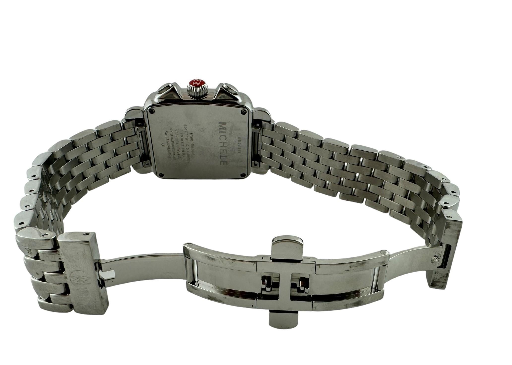 Michele Ladies Deco Diamond Stainless Watch MW06P00A0046 #18686 2