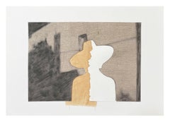 FTSW 105-earth tone contemporary figurative photo transfer on paper and thread