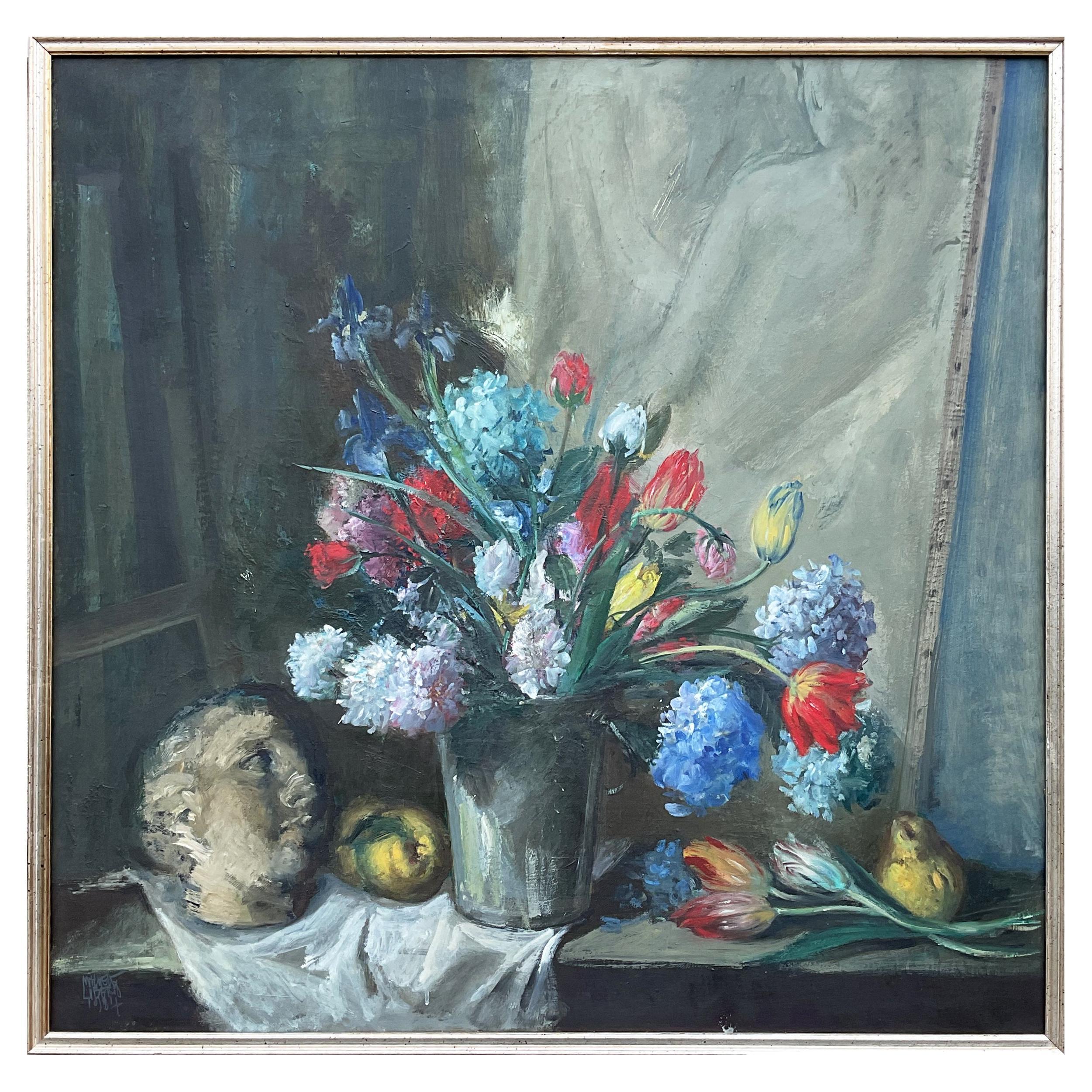 Michele Loberto, Still life with classical head For Sale