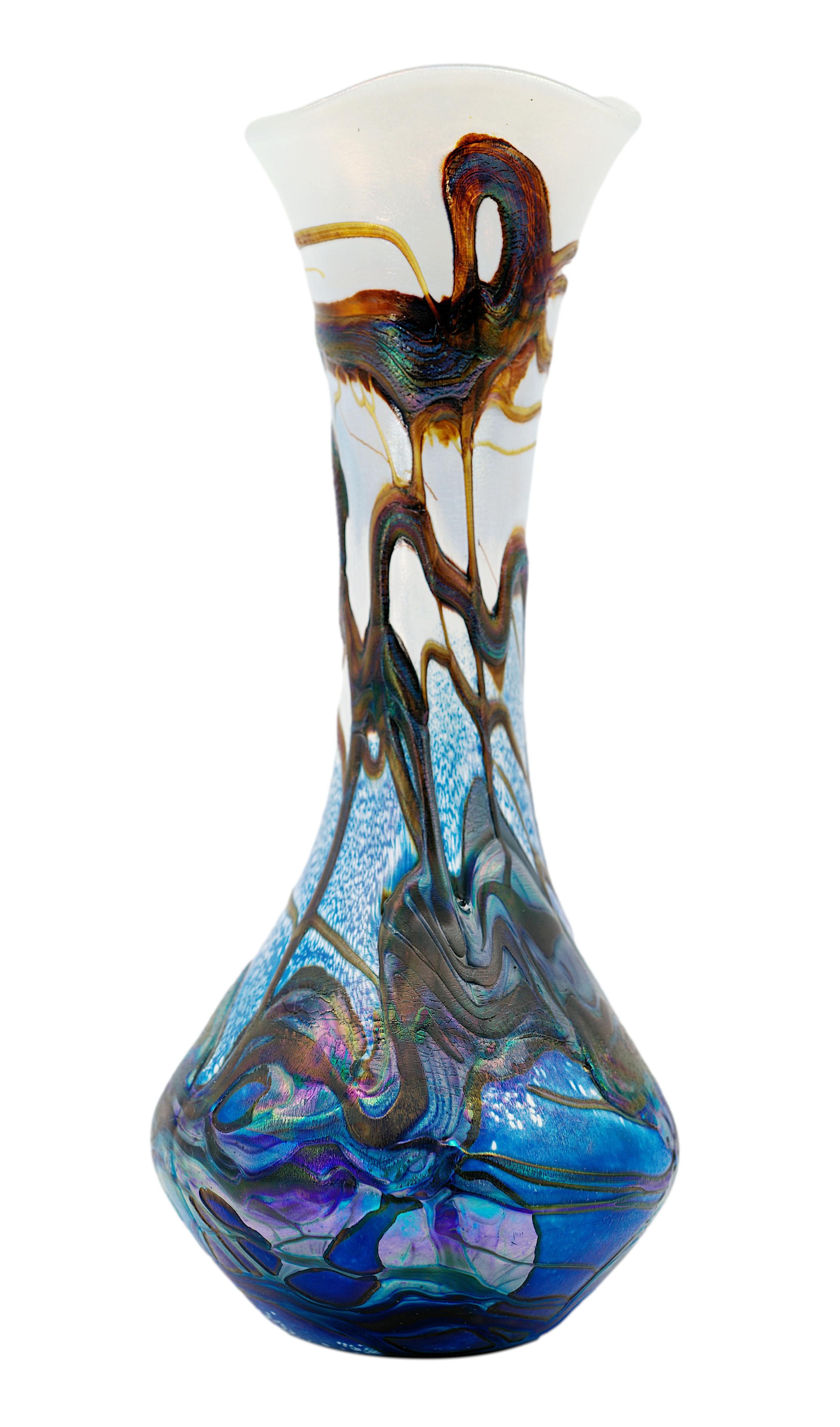 Michèle LUZORO Vaso in vetro artistico, Biot, 1980-1990 in vendita 2