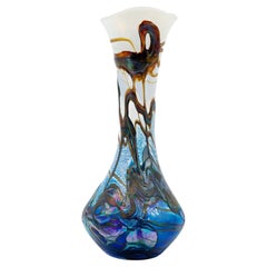 Michèle LUZORO Art Glass Vase, Biot, 1980-1990