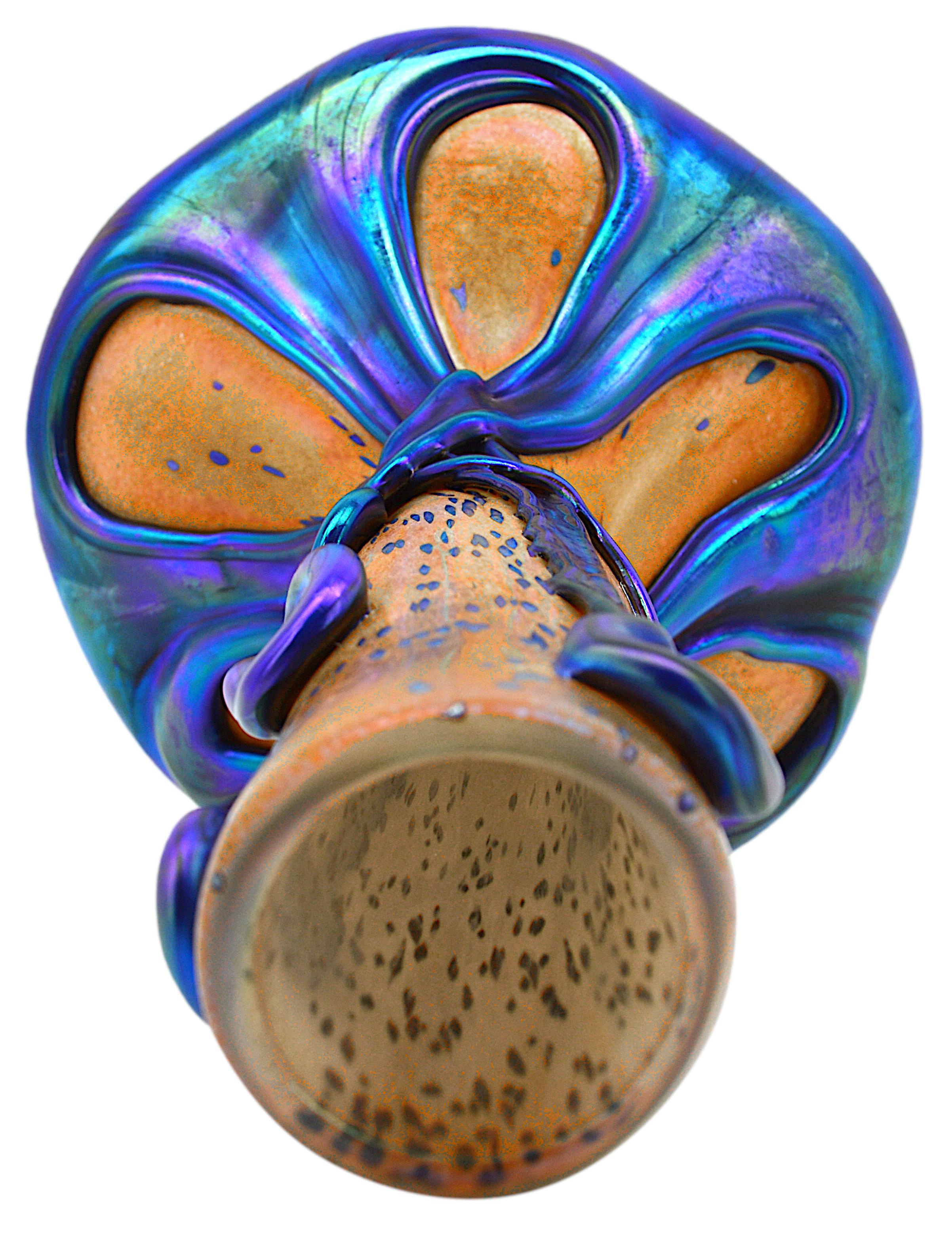 Michèle Luzoro Art Glass Vase, Biot, 1991 For Sale 2